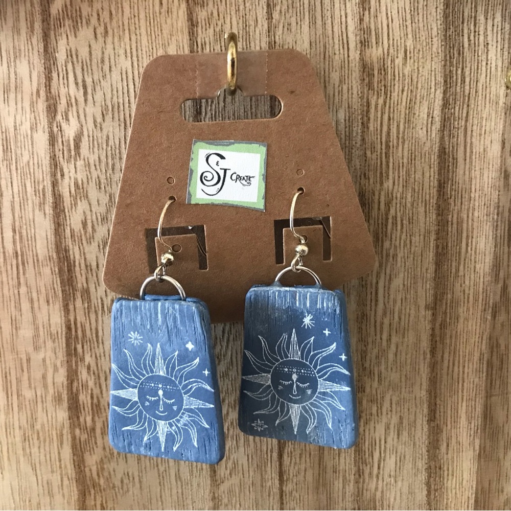 Handmade blue earrings